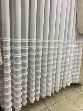 Aby Tüylü Sıralı Tül Perde