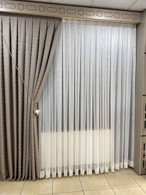 B122052 Keten Etek Tül Perde