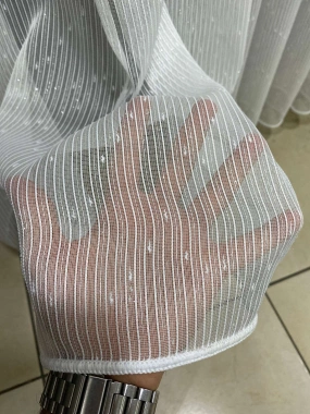 Damla Çizgili Tül Perde