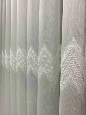 Mhn Sequential Patterned Tulle Curtain