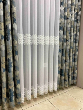 Taç İki Sıralı Yıldırım Tül Perde