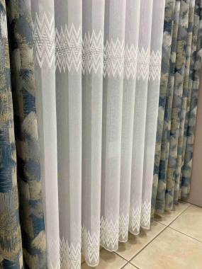 Taç İki Sıralı Yıldırım Tül Perde