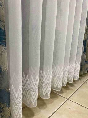 Taç İki Sıralı Yıldırım Tül Perde